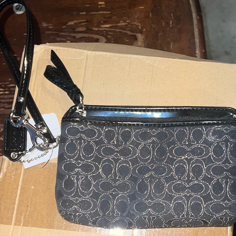 Coach Black Wristlet Clutch